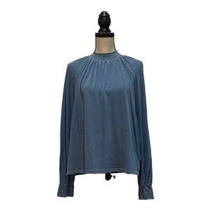 Sundry for Evereve Smocked High Neck Top